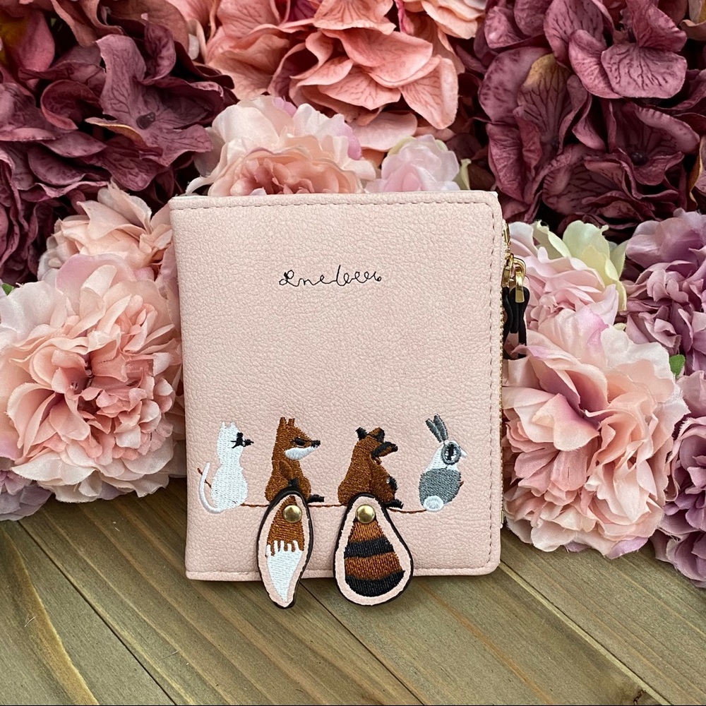 Vegan Leather Fox Rabbit Raccoon Cat Wallet - Picture 8 of 13